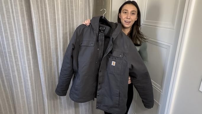 ジャケット・アウター Carhartt Bartlett Jacket M/BLACK 103826 Carhartt Men's Washed Duck Bartlett Hooded Jacket at Tractor